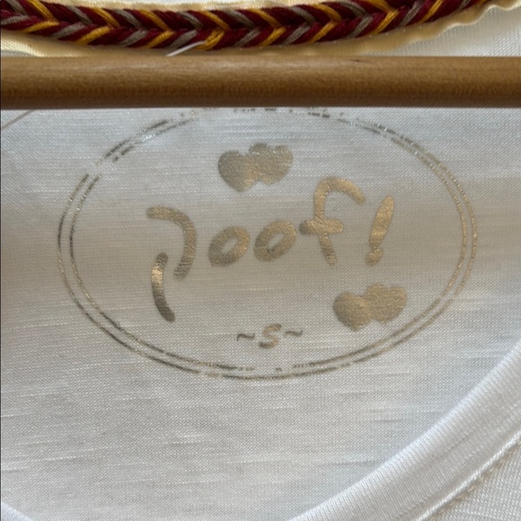 Poof! Women's White Long Sleeve Tee - Picture 2 of 3